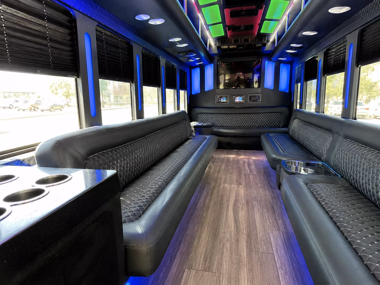 ypsilanti 15 passenger party bus inside