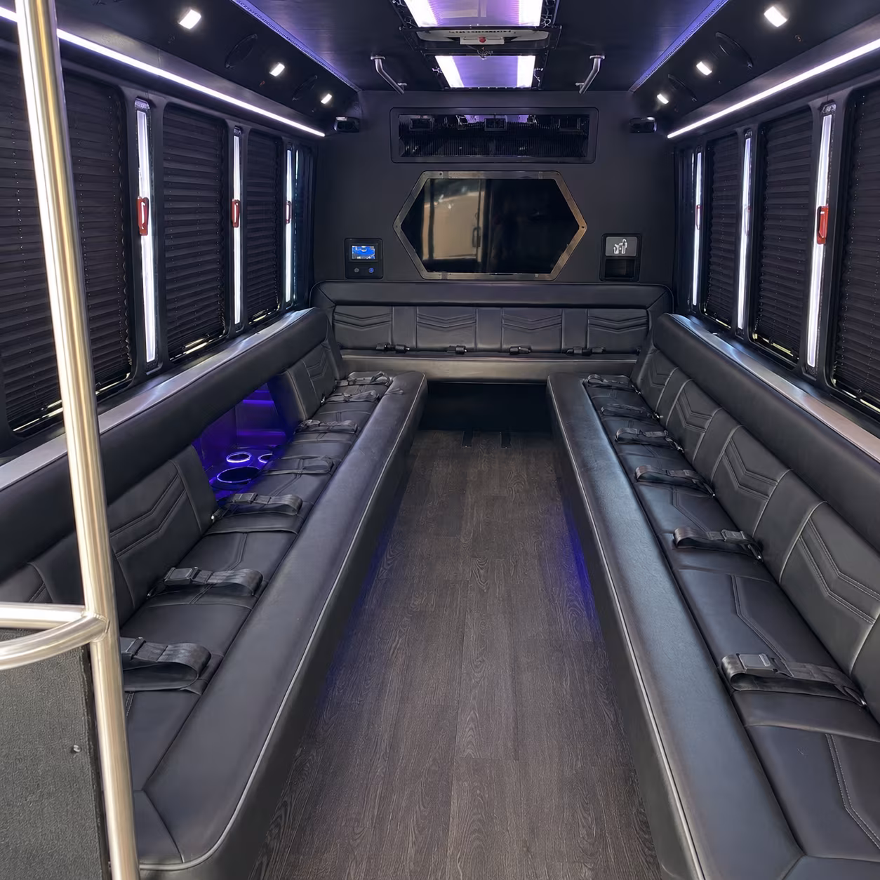 ypsilanti 18 passenger party bus interior