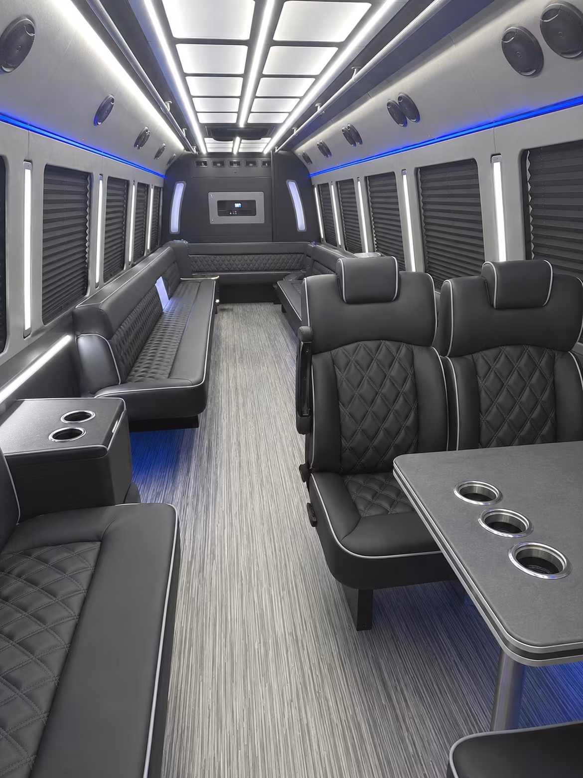 ypsilanti 25 passenger party bus inside