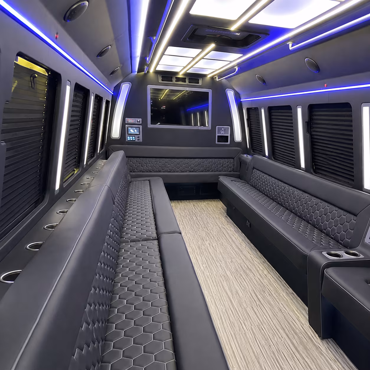ypsilanti 40 passenger party bus inside