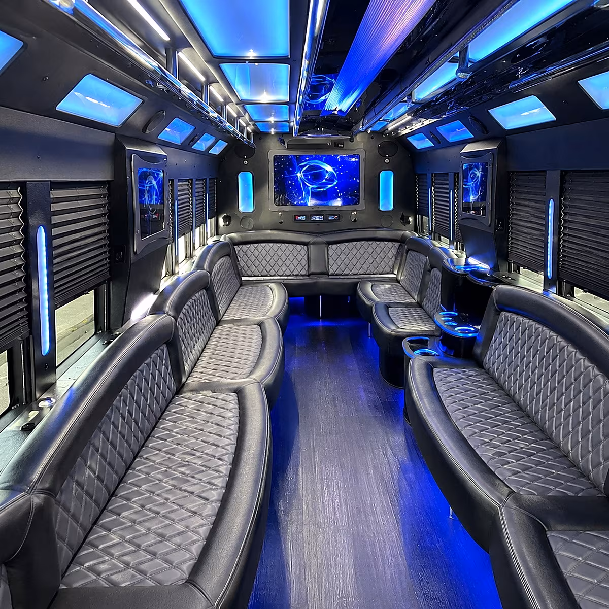 ypsilanti 50 passenger party bus interior